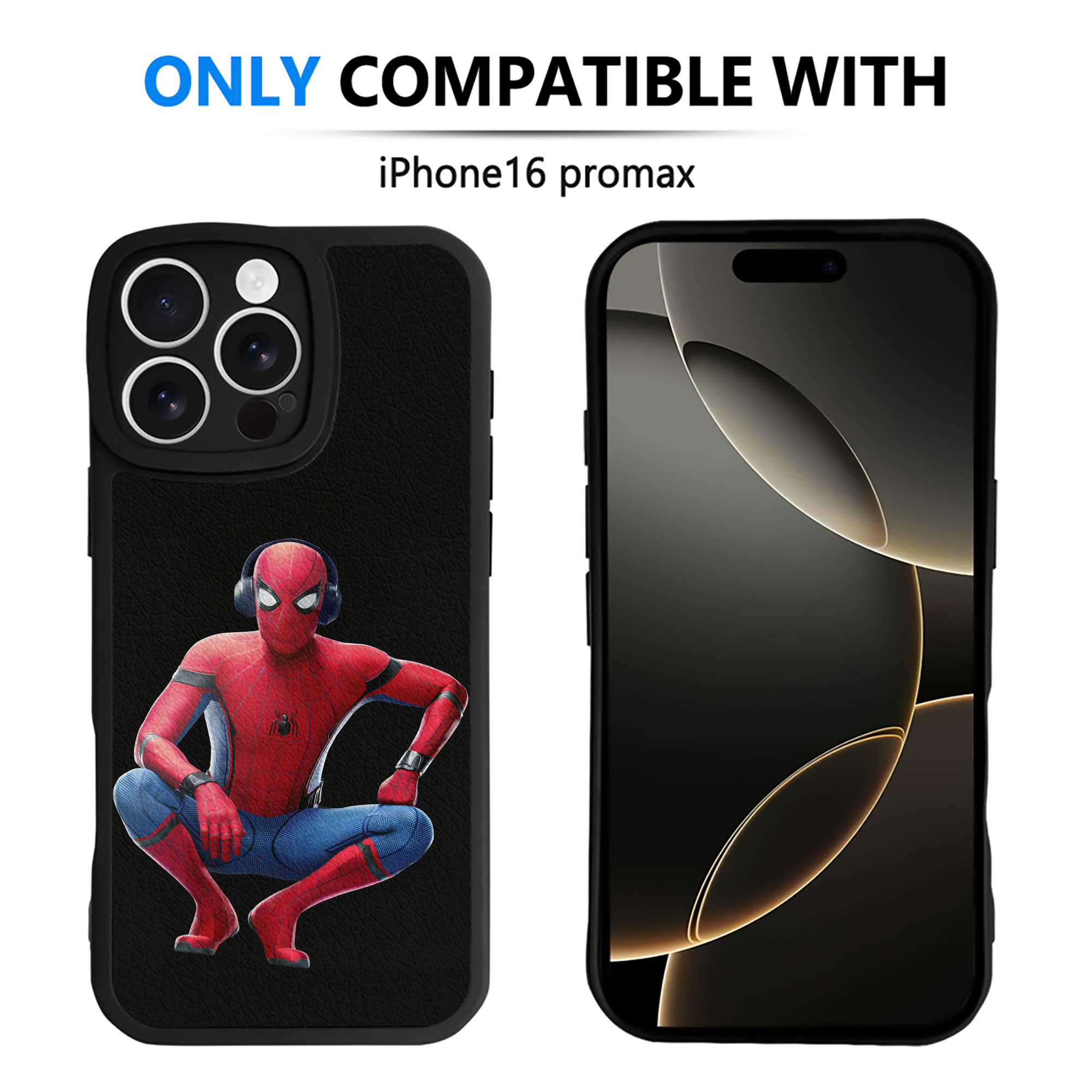Spider Man スパイダーマン 【iPhone 16シリーズ対応】シリコンスマホケース（レザー調） 材質：シリコン